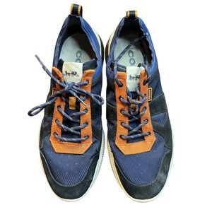 Coach Shoes Mens Size 11 Blue Suede Mesh Comfort Lace Up Sneakers G4939